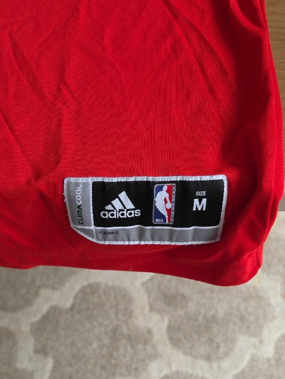 adidas Red Philadelphia 76ers Short Sleeve Basketball Tee - Picture 3 of 3